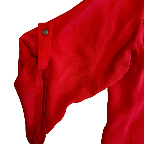 Red Viscose Blouse - Picture 3 of 4